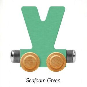 NWT NameTrains Pastel Letter V (Aqua/Seafoam Green)